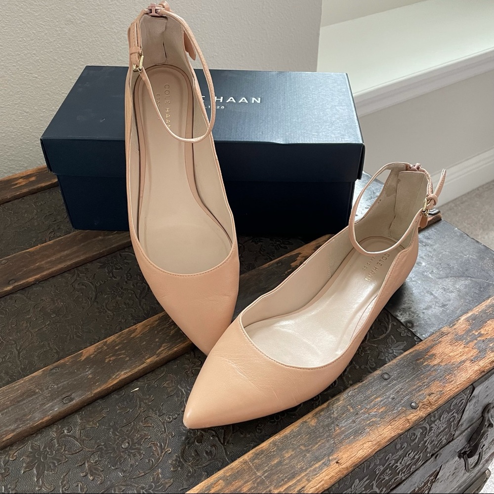 Cole haan nude pointed flat